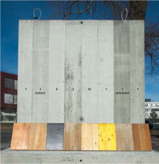 Le coffrage influe sur la surface.