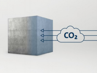 Le CO2 de l’air ambiant est durablement emprisonné dans le béton.
