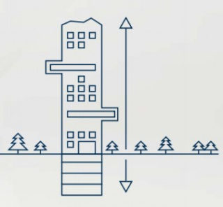 Construire en hauteur et en profondeur : Le béton réduit l’occupation des surfaces grâce à une utilisation optimale de l’espace.