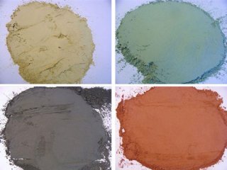 Farine de pierre colorée